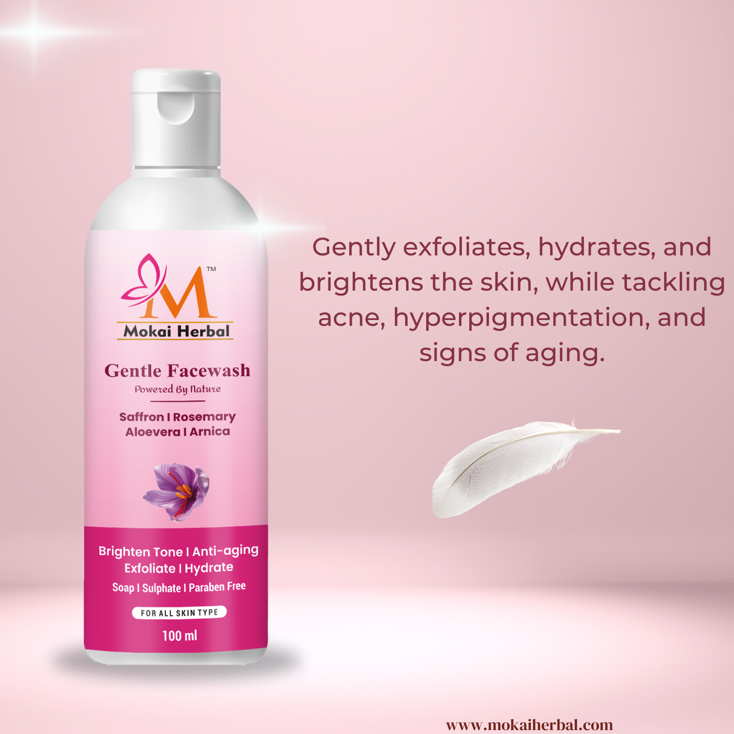 Saffron & Rosemary Face Wash for Clear, Radiant Skin (50% off)