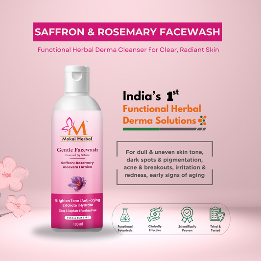Mokai Herbal Saffron & Rosemary Functional Herbal Derma Face Cleanser for Brightening, Purifying & Revitalizing Face (30% off)