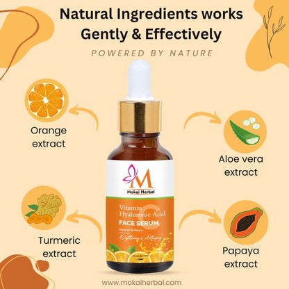 Natural Vitamin C & Hyaluronic Acid Face Serum (50% off)
