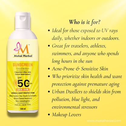 Natural Sunscreen SPF 50 PA+++ Ultra Matte & Dry Touch (50% off)